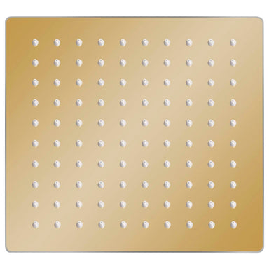 Regendouchekop vierkant 20x20 cm roestvrij staal goudkleurig