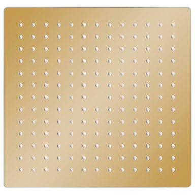 Regendouchekop vierkant 25x25 cm roestvrij staal goudkleurig