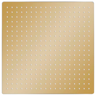 Regendouchekop vierkant 50x50 cm roestvrij staal goudkleurig