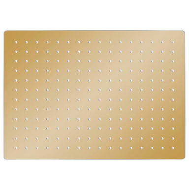 Regendouchekop rechthoekig 40x30 cm roestvrij staal goudkleurig