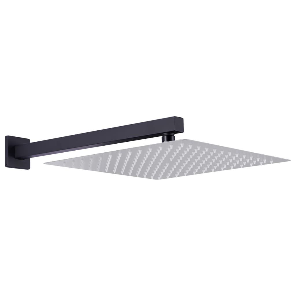 Douchearm vierkant 30 cm roestvrij staal 201 zwart