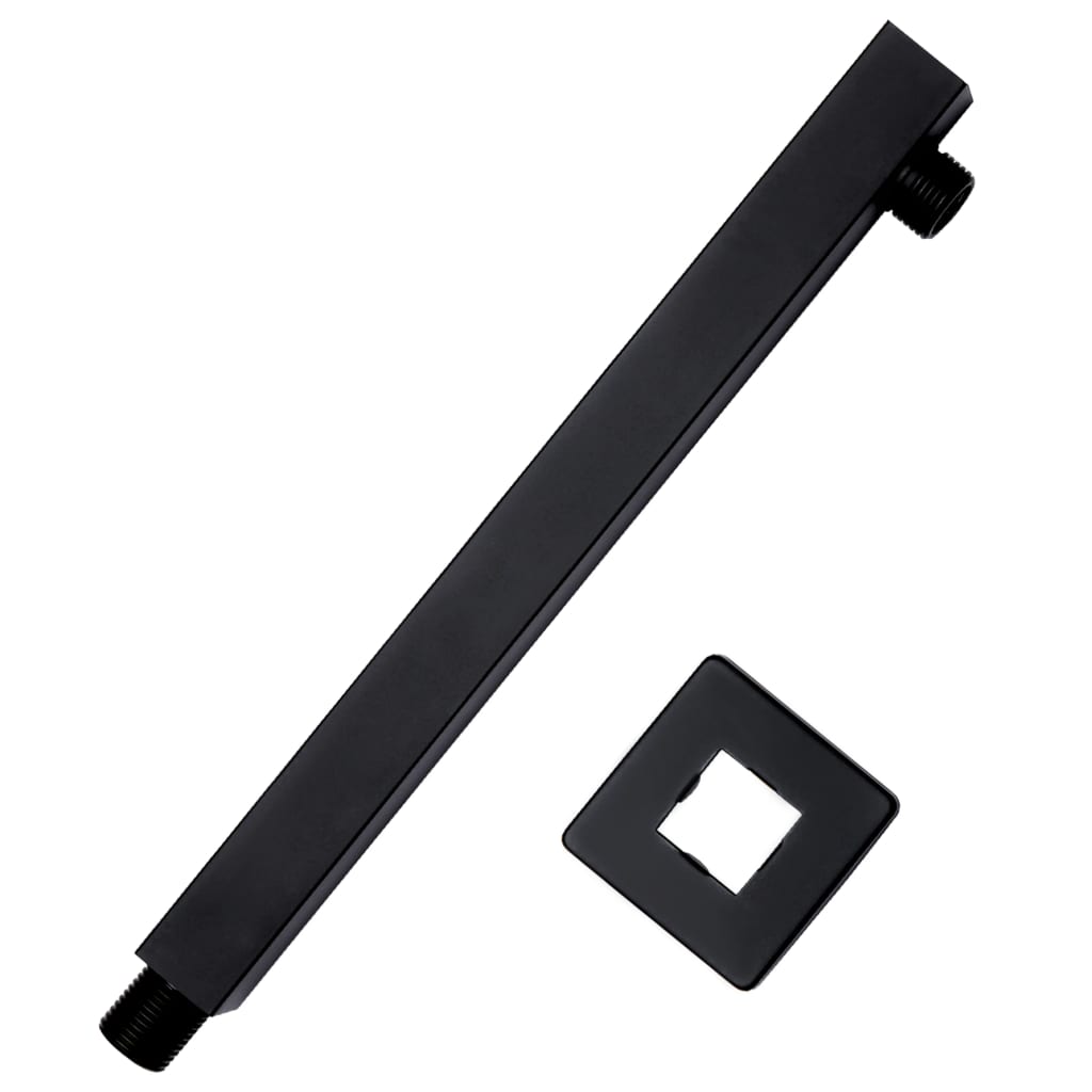 Douchearm vierkant 30 cm roestvrij staal 201 zwart