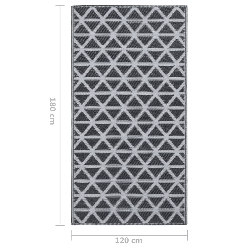 Buitenkleed ARAKIL 120x180 cm PP zwart