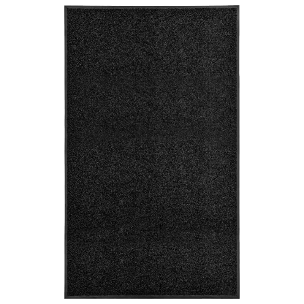 Deurmat wasbaar 90x150 cm zwart