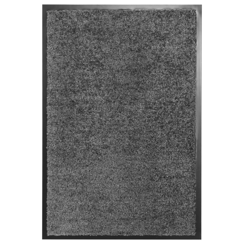 Deurmat wasbaar 40x60 cm antraciet
