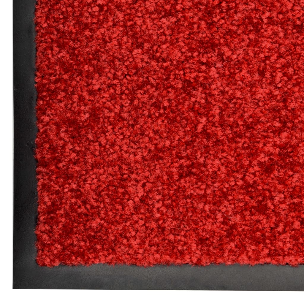 Deurmat wasbaar 40x60 cm rood