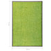 Deurmat wasbaar 60x90 cm groen