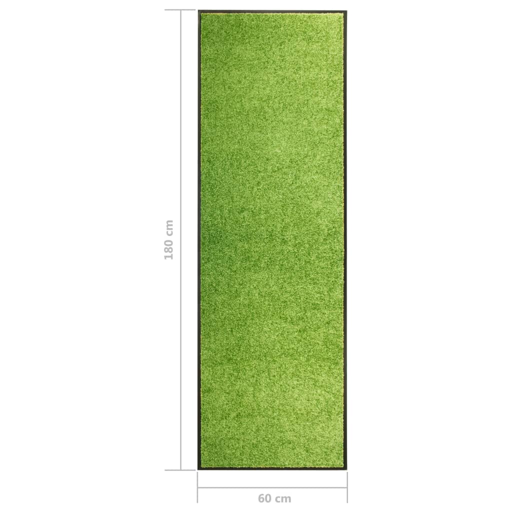 Deurmat wasbaar 60x180 cm groen