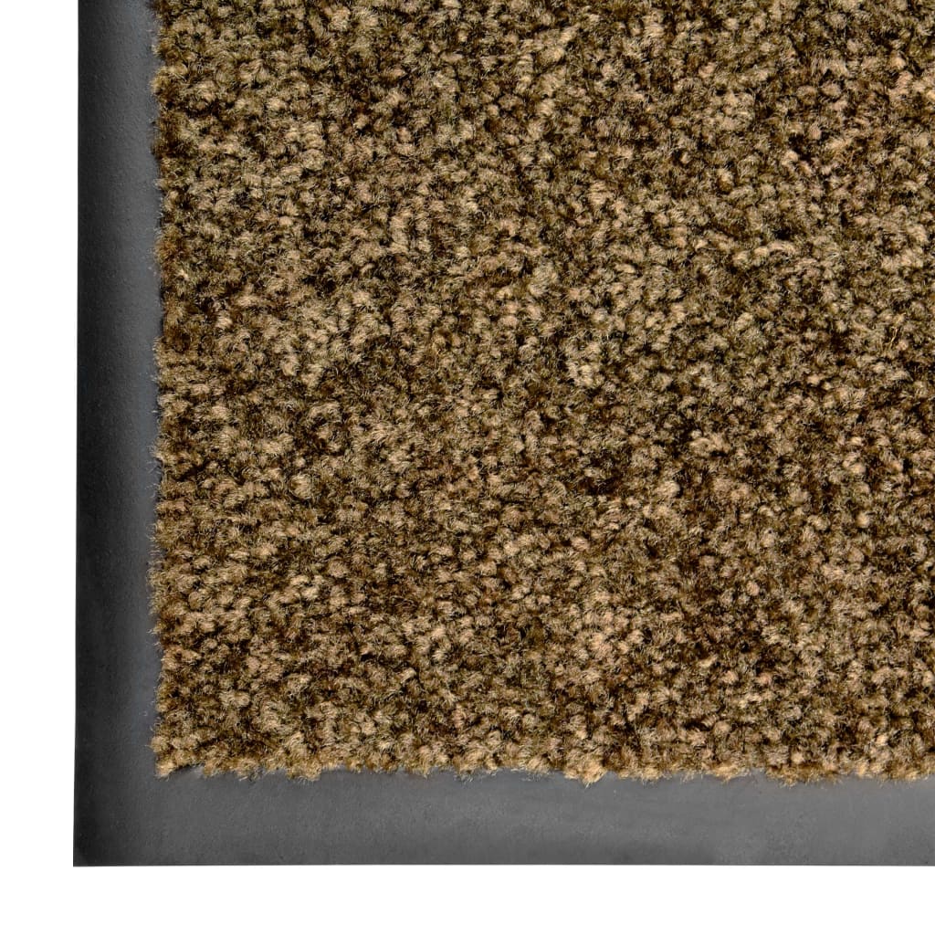 Deurmat wasbaar 60x90 cm bruin