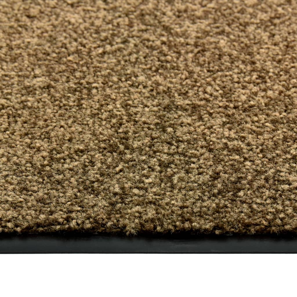 Deurmat wasbaar 90x150 cm bruin