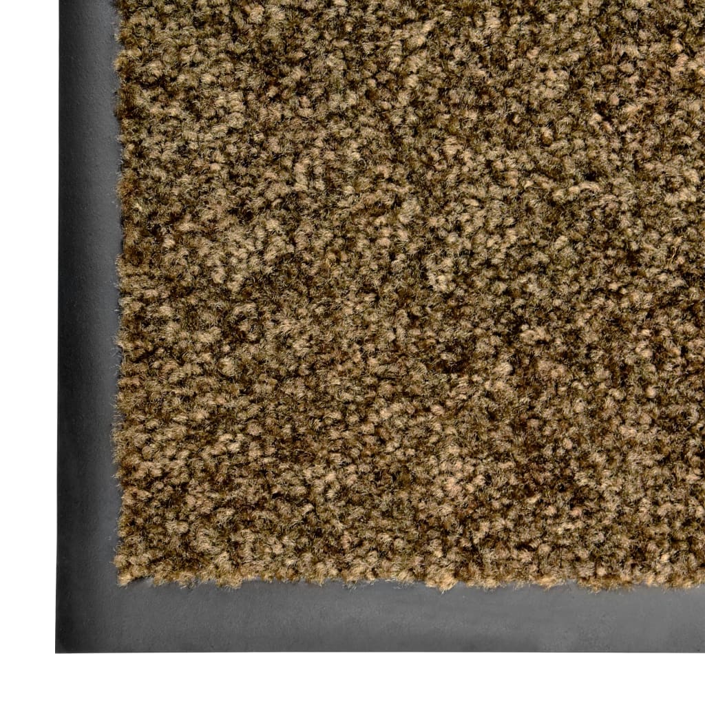 Deurmat wasbaar 90x150 cm bruin