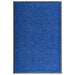 Deurmat wasbaar 60x90 cm blauw