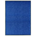 Deurmat wasbaar 90x120 cm blauw