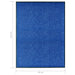 Deurmat wasbaar 90x120 cm blauw