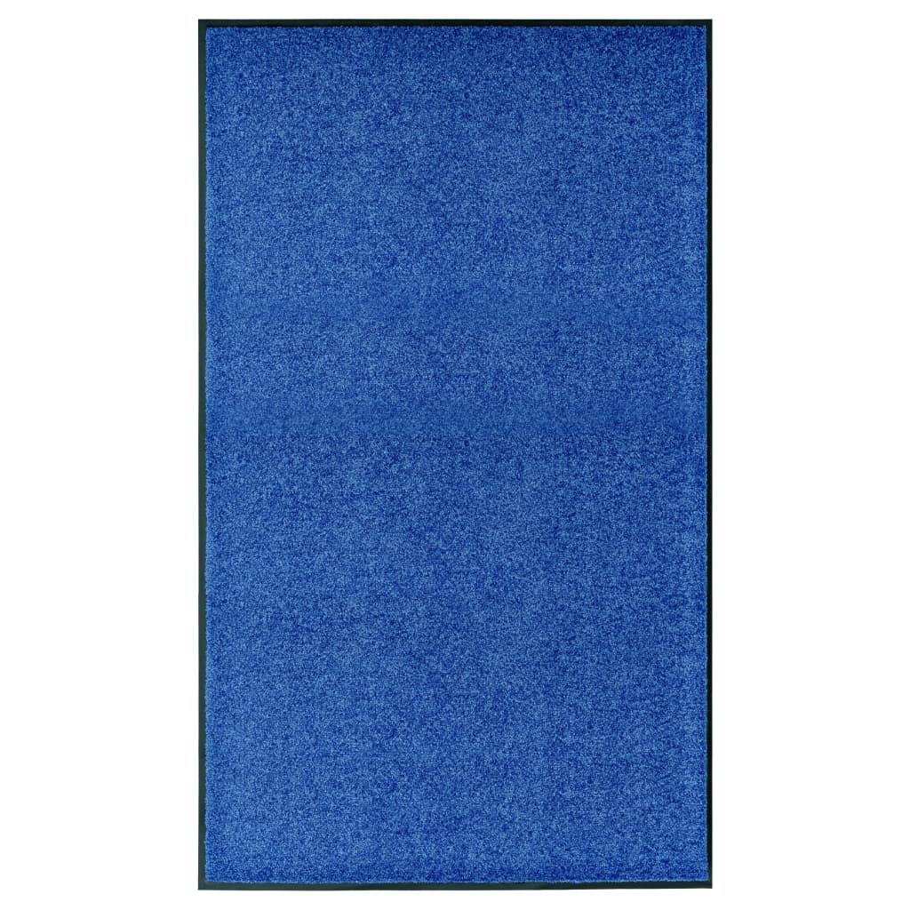 Deurmat wasbaar 90x150 cm blauw