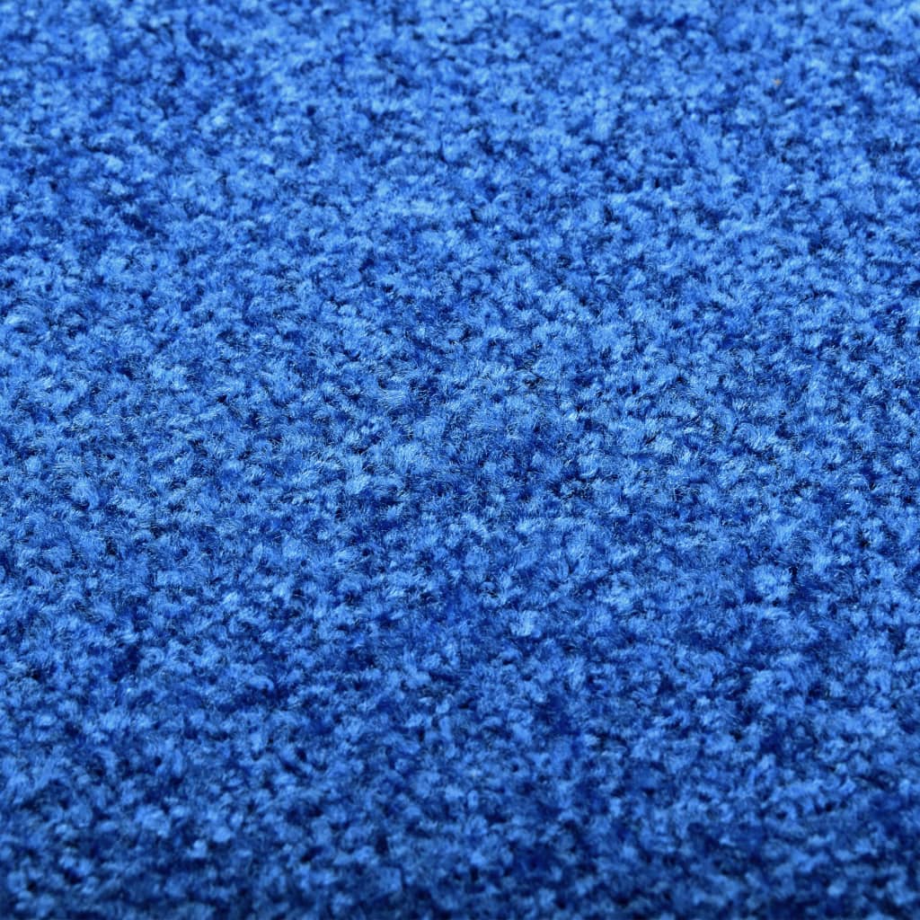 Deurmat wasbaar 90x150 cm blauw