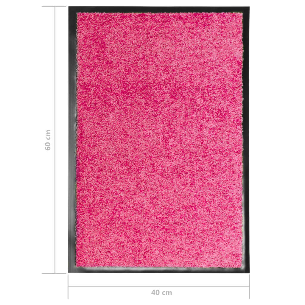 Deurmat wasbaar 40x60 cm roze