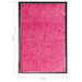 Deurmat wasbaar 40x60 cm roze