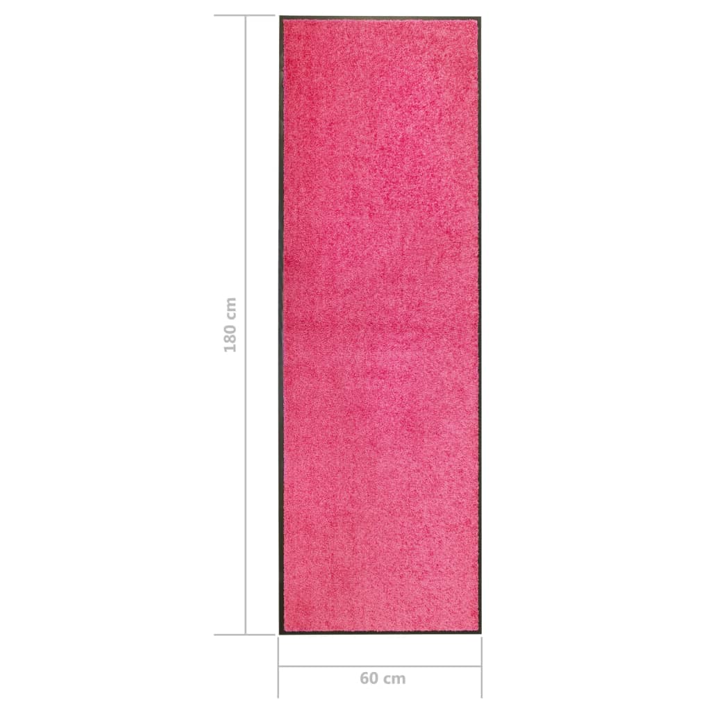 Deurmat wasbaar 60x180 cm roze