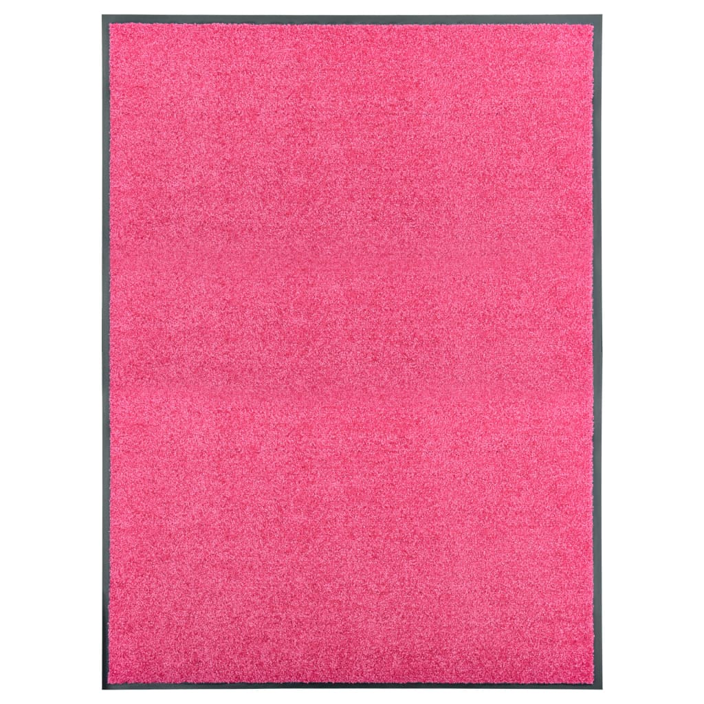 Deurmat wasbaar 90x120 cm roze