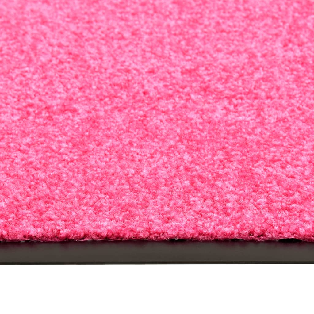 Deurmat wasbaar 90x120 cm roze