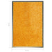 Deurmat wasbaar 40x60 cm oranje