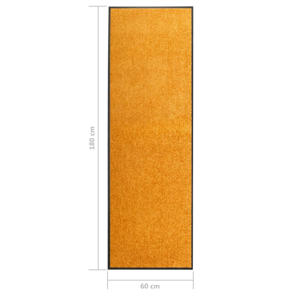 Deurmat wasbaar 60x180 cm oranje