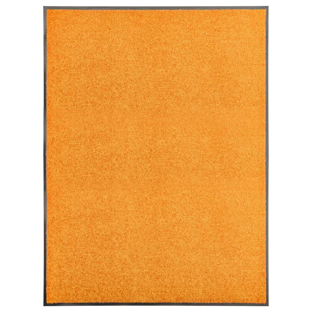 Deurmat wasbaar 90x120 cm oranje