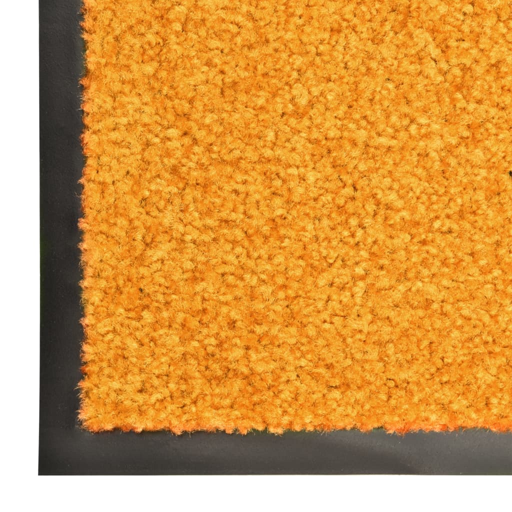 Deurmat wasbaar 90x120 cm oranje