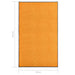 Deurmat wasbaar 90x150 cm oranje