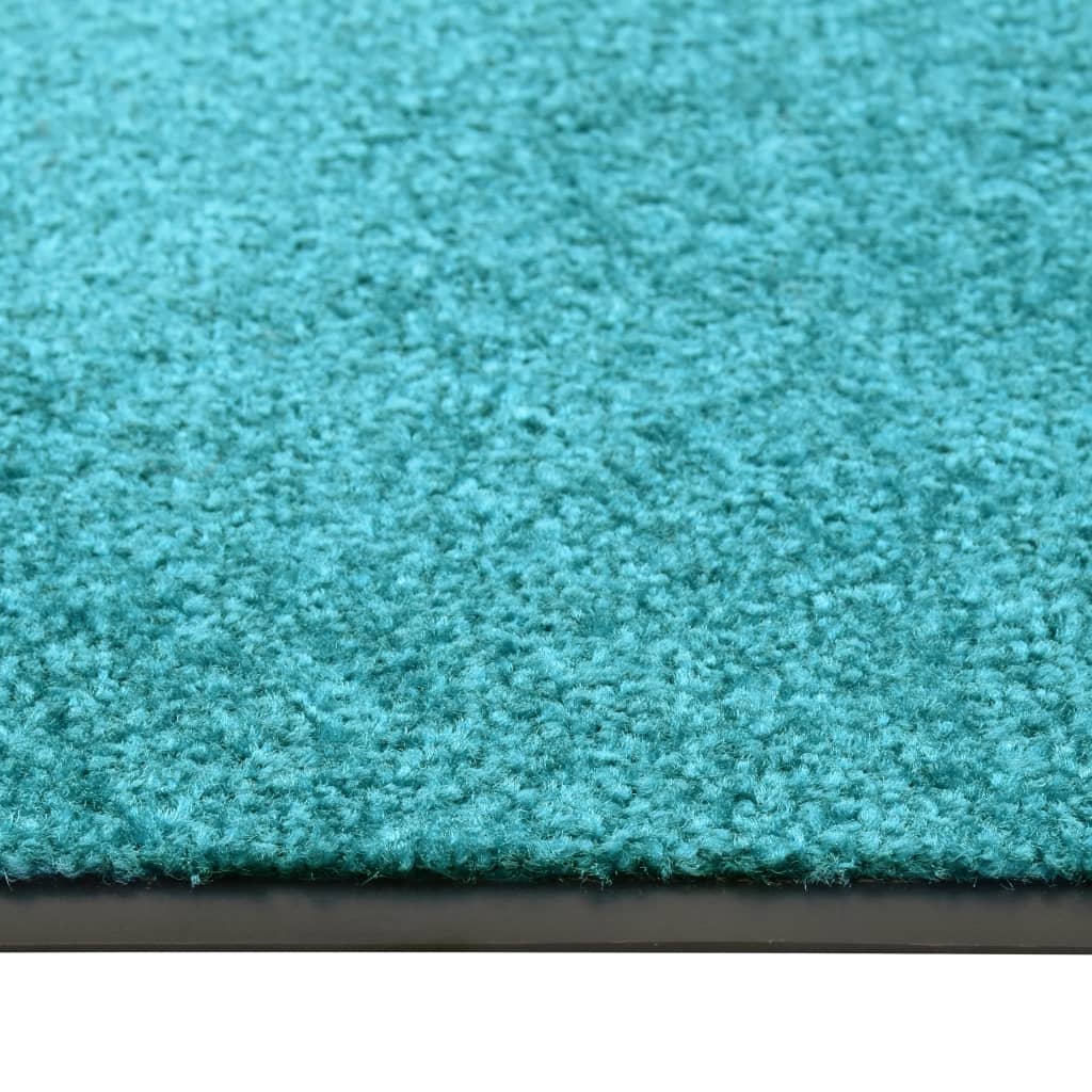 Deurmat wasbaar 60x90 cm cyaan