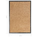 Deurmat wasbaar 40x60 cm crème