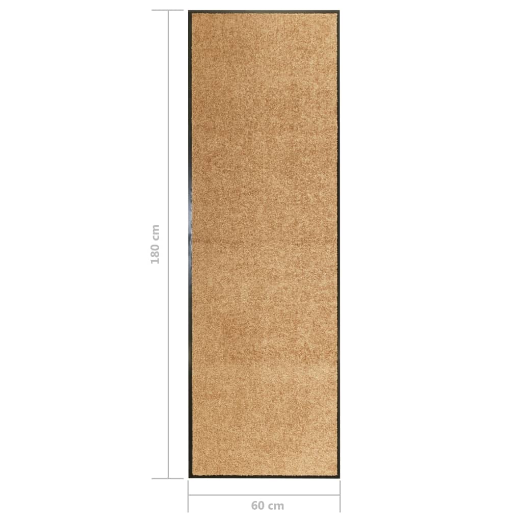 Deurmat wasbaar 60x180 cm crème