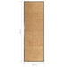 Deurmat wasbaar 60x180 cm crème