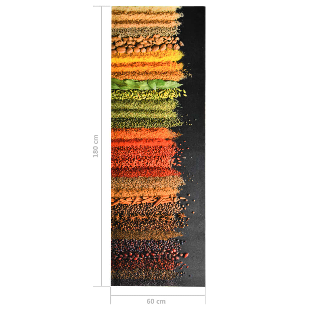 Keukenmat wasbaar Spice 60x180 cm