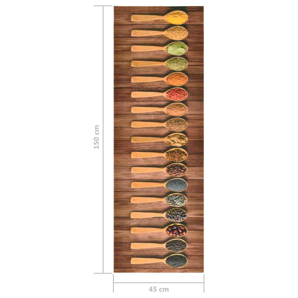 Keukenmat wasbaar Spoon 45x150 cm
