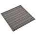 Tapijt 20 st Gestreept Antraciet 50 x 50 cm 100% Polypropyleen