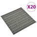 Tapijt 20 st Gestreept Antraciet 50 x 50 cm 100% Polypropyleen
