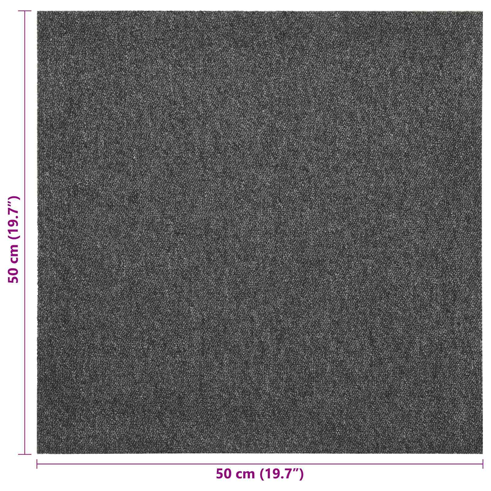 Tapijt 20 st Antraciet 50 x 50 cm 100% Polypropyleen