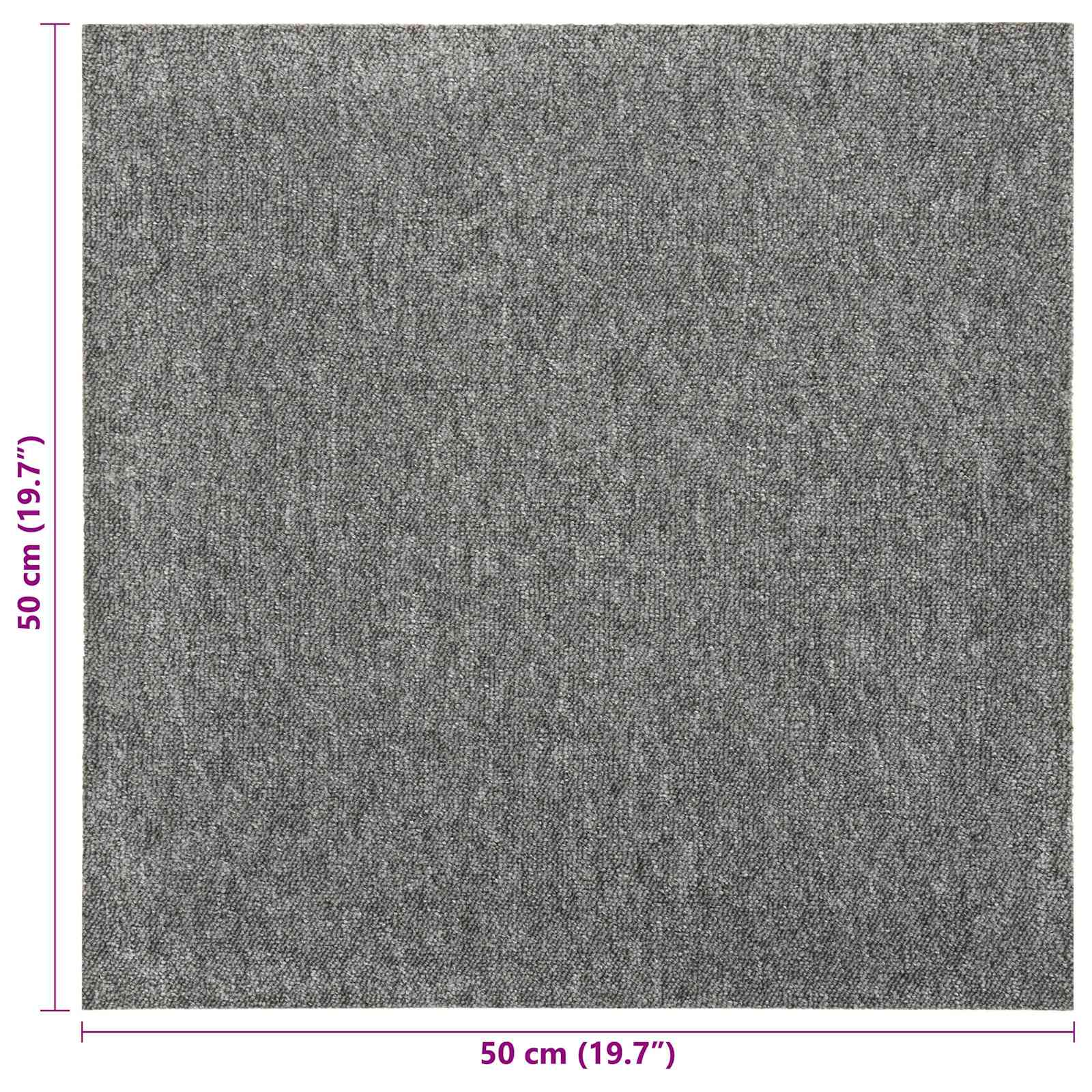 Tapijt 20 st Grijs 50 x 50 cm 100% Polypropyleen