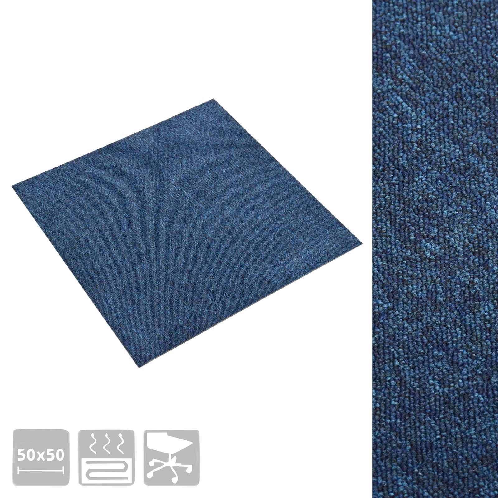Tapijt 20 st Donkerblauw 50 x 50 cm 100% Polypropyleen