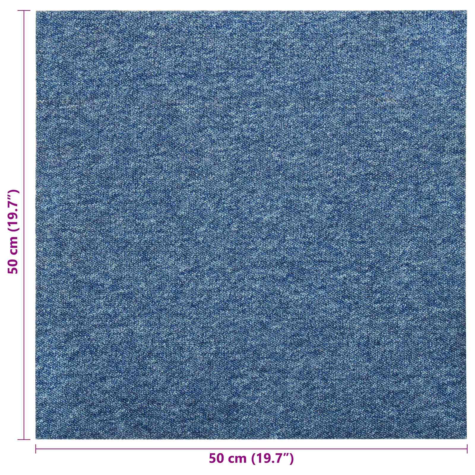 Tapijt 20 st Blauw 50 x 50 cm 100% Polypropyleen