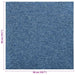 Tapijt 20 st Blauw 50 x 50 cm 100% Polypropyleen