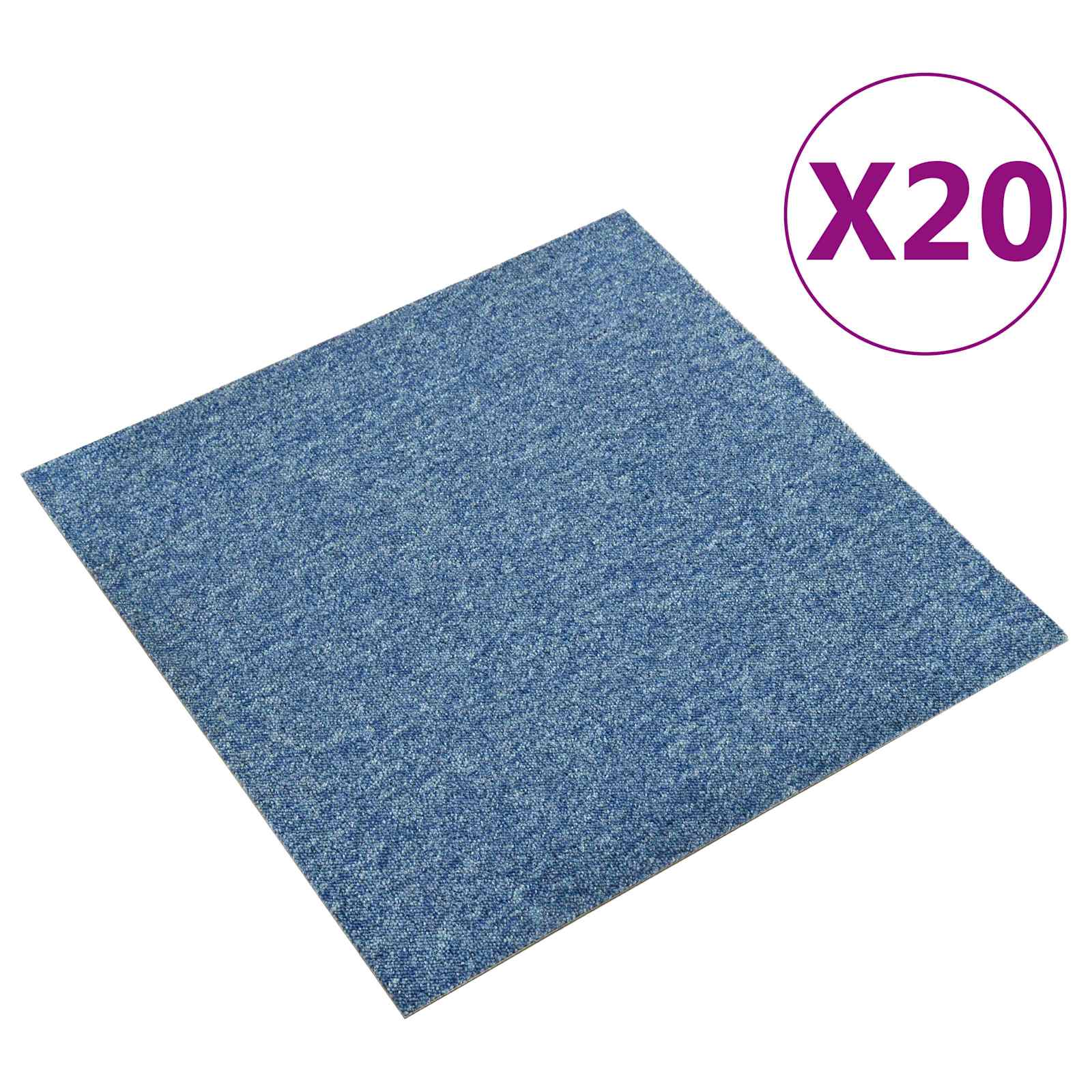 Tapijt 20 st Blauw 50 x 50 cm 100% Polypropyleen