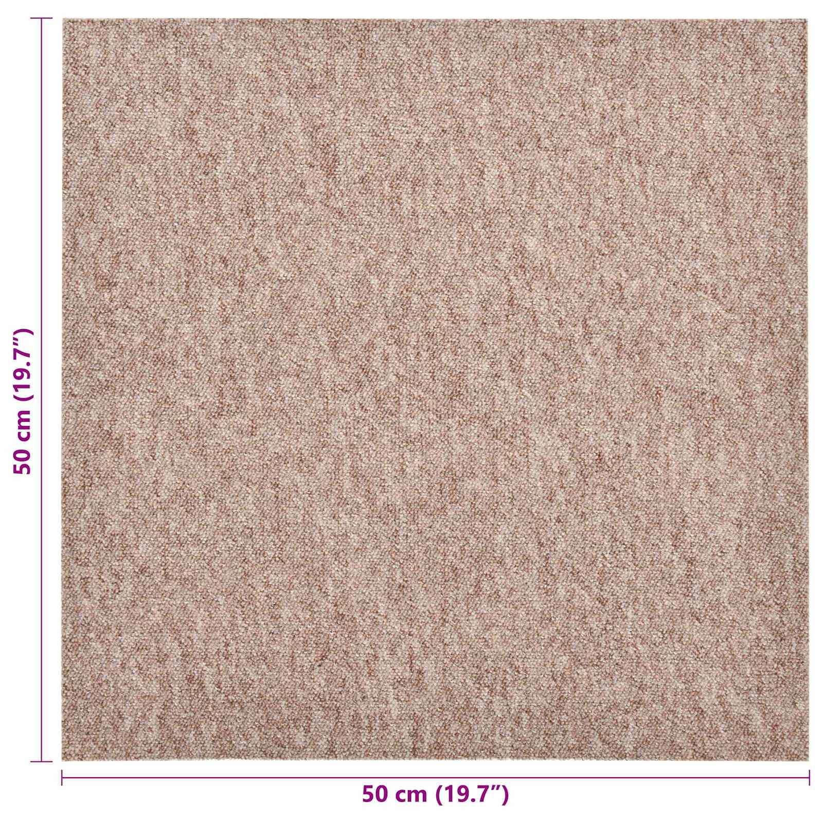 Tapijt 20 st Beige 50 x 50 cm 100% Polypropyleen