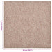 Tapijt 20 st Beige 50 x 50 cm 100% Polypropyleen