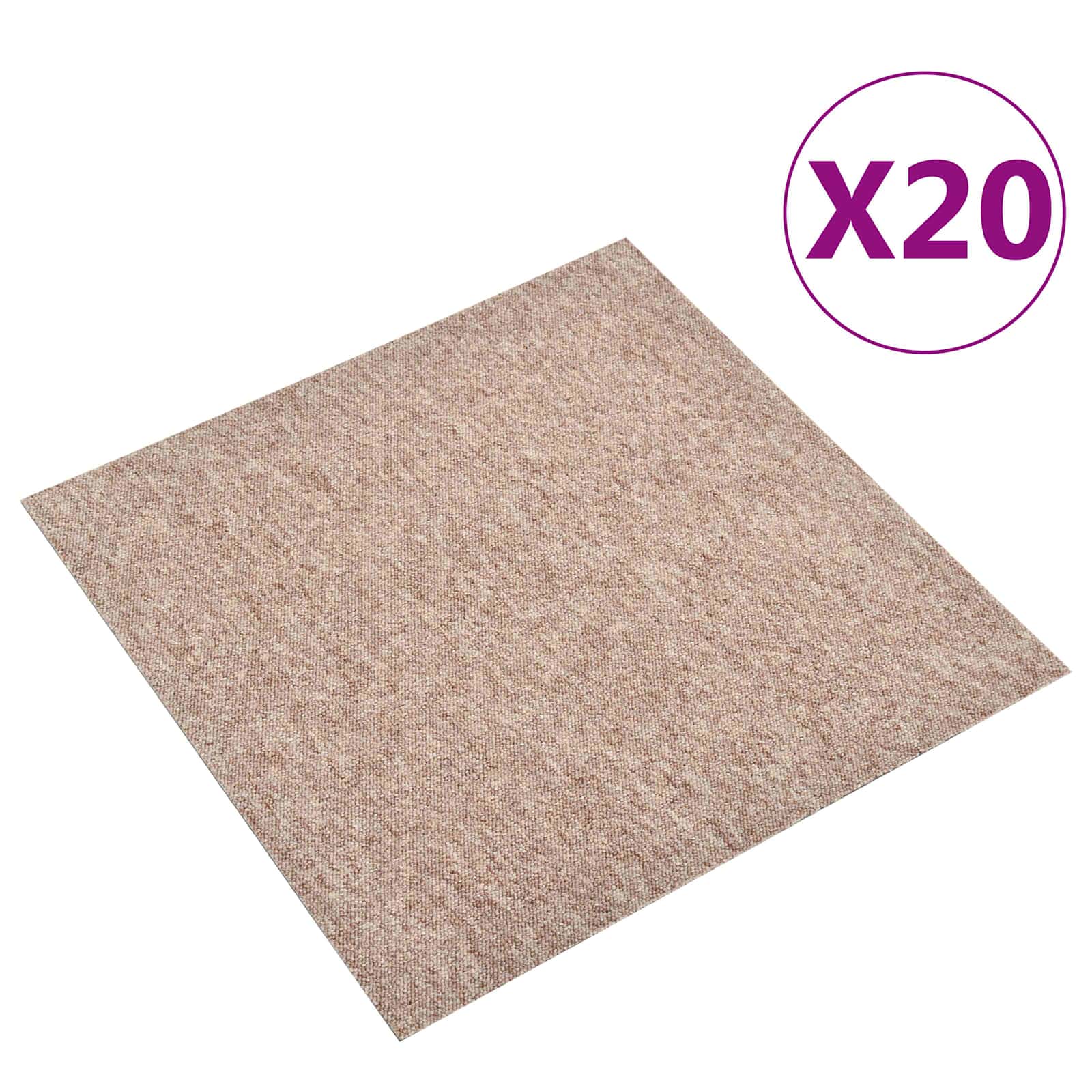 Tapijt 20 st Beige 50 x 50 cm 100% Polypropyleen