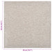 Tapijt 20 st Licht Beige 50 x 50 cm 100% Polypropyleen