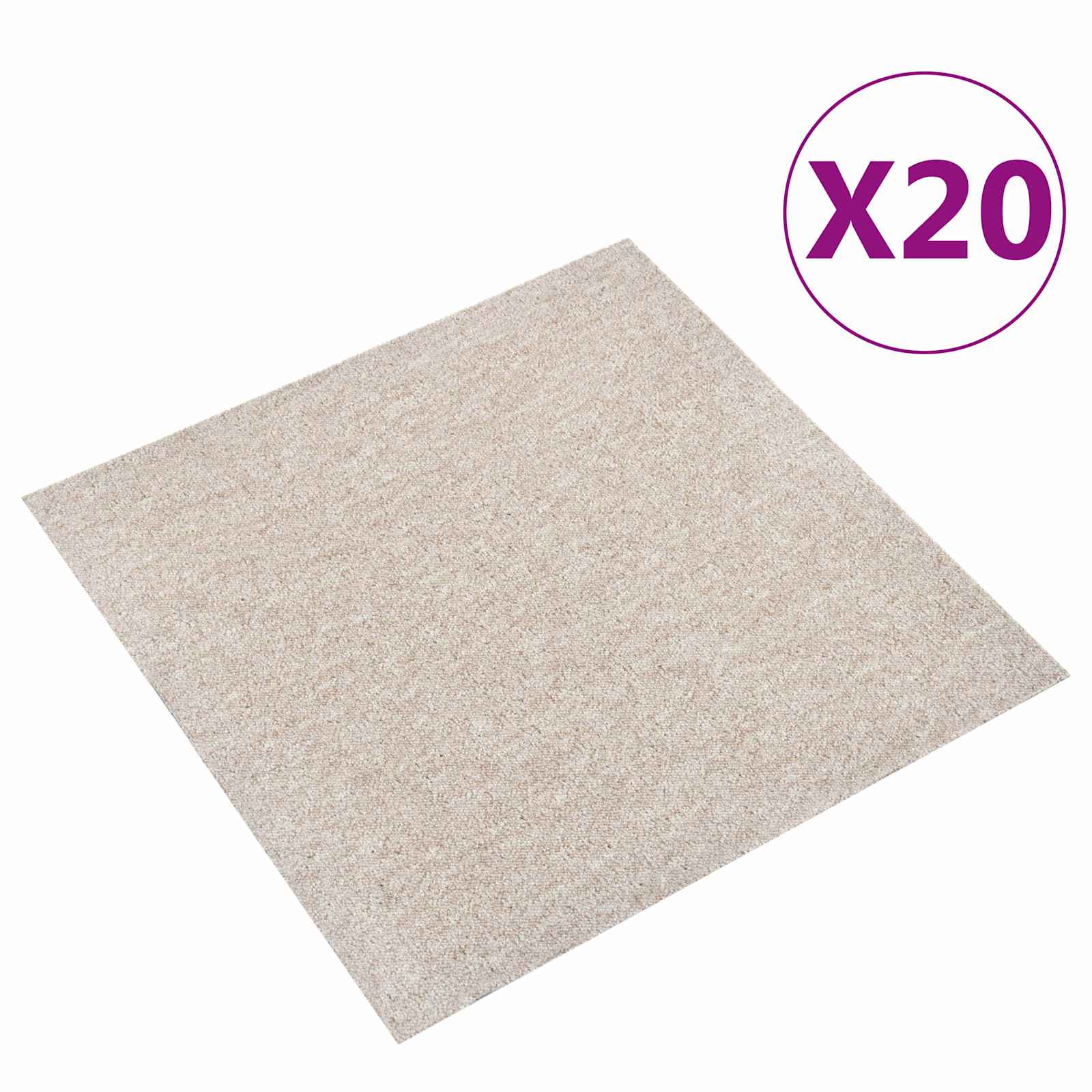 Tapijt 20 st Licht Beige 50 x 50 cm 100% Polypropyleen