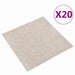 Tapijt 20 st Licht Beige 50 x 50 cm 100% Polypropyleen